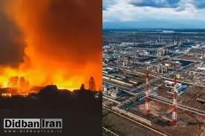 حمله پهپادی اوکراین به پالایشگاه نفت روسیه+فیلم