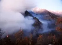 پایان عملیات مهار آتش در جنگل‌های کارمزد سوادکوه