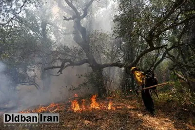 بالگردهای هوانیروز آتش‌سوزی جنگل‌ها و مراتع مسجد سلیمان را خاموش کردند

