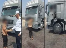 نوجوان ۱۷ ساله پشت فرمان کامیون ۱۰ چرخ + فیلم