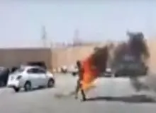 خود سوزی یک زن در خمام گیلان با بنزین مقابل پمپ بزین این شهر