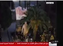 مجسمه اسد در دمشق سرنگون شد+فیلم