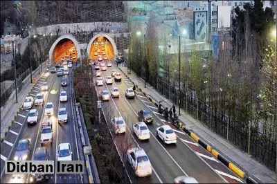 باند شمالی تونل رسالت امشب مسدود میشود