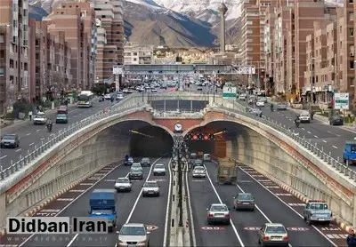 امشب ۲ مسیر تونل‌های نیایش و امیرکبیر مسدود می‌شود