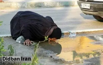 ادعای خبرگزاری نزدیک به سپاه درباره تصویر آب خورد یک پیرزن از گودال/ این زَن در هر خانه ای را می زد به او آب می دادند