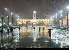 بارش زیبای برف در رشت+ تصاویر
