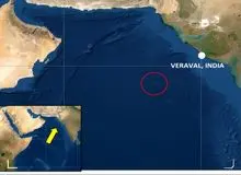 حمله به یک کشتی در اقیانوس هند