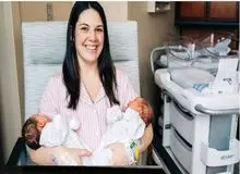 دو قلو‌هایی با تاریخ تولد متفاوت؛ مادر آمریکایی طی دو روز دو بار زایمان کرد