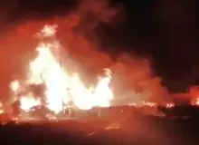 انفجار و آتش‌سوزی در کارگاه شارژ کپسول گاز در شیراز