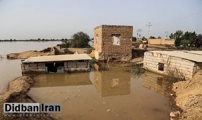 روستاهای سیل زده شعیبیه خوزستان در محاصره آب سد دز 