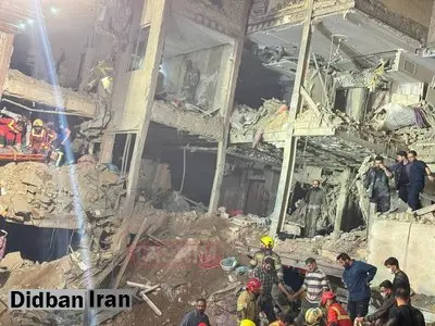 تخریب ساختمان‌های مسکونی در نارمک تهران بر اثر حملات اسرائیل+فیلم 