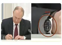 ساعت پوتین نمایش او لو داد/ بیانیه پذیرش استقلال مناطق شرقی اوکراین دو ساعت قبل از سخنرانی او امضا شده بود+تصاویر