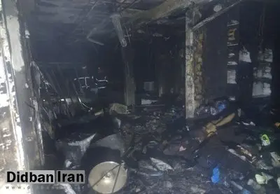مهار آتش‌سوزی پاساژ آشنا در سنندج؛ ۲۰ مغازه طعمه حریق شدند