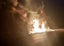 قاچاقچی سوخت، زنده در آتش سوخت