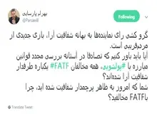 پارسایی: نمایندگانی که امروز به ظاهر پرچمدار شفافیت شده‌اند، چرا باFATF مخالفند؟