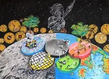 فرانسه به نقاشی‌های کودکان ایرانی نشان افتخار داد