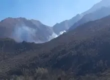 وقوع حریق در جنگل‌های صعب‌العبور چالوس