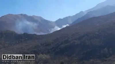 وقوع حریق در جنگلهای صعبالعبور چالوس