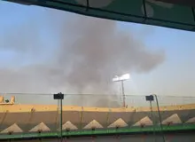 ببینید: آتش سوزی «کشتی» ورزشگاه آزادی را غرق دود کرد +فیلم