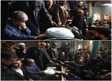 تاثر و ناراحتی علی مطهری در کنار پیکر بی‌جان آیت‌الله هاشمی+ تصویر