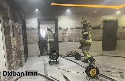 آتشسوزی برج مسکونی در غرب تهران