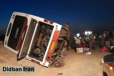 یک حادثه اتوبوسی دیگر در قم/ ۲۵ نفر مصدوم شدند