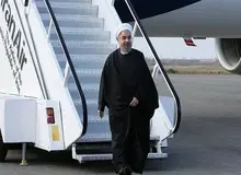 روحانی وارد عشق آباد شد