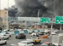 آتش‌سوزی گسترده در بازارچه جنت‌آباد