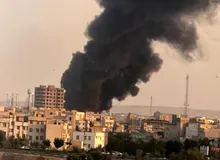 آتش‌سوزی گسترده انبار روغن موتور در جنوب تهران ادامه دارد