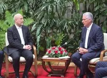 دیدار قالیباف با رئیس‌جمهور کوبا