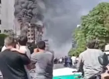 یک مجتمع تجاری مسکونی در سبزوار طعمه حریق شد+فیلم/ مصدوم شدن ۴۷ نفر در آتش سوزی/حال سه مصدوم وخیم گزارش شده است