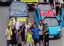 صاحبان خودروهای بنز و لامبورگینی و مک‌لارن چرا جاده فیروزکوه را بستند؟ + عکس