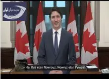 تبریک نوروزی نخست وزیر کانادا به مردمان فرهنگ ایران زمین به سه زبان فارسی، انگلیسی و فرانسه/FILM