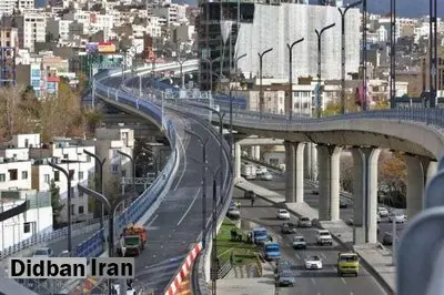 مسیر شرق به غرب تونل نیایش و پل صدر امشب مسدود است