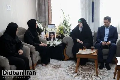 دیدار دختر پزشکیان با خانواده الهه حسین نژاد+ تصویر