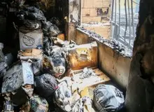 آتش‌سوزی در یک انبار ضایعاتی در اطراف بندر شهید رجایی 