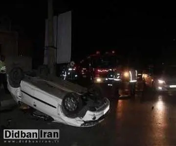 واژگونی 206 در بزرگراه یادگار امام تهران/ مرگ راننده