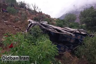 سقوط مرگبار اتوبوس به ته دره با ۱۲ کشته