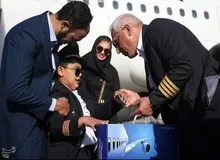 آرزوی خلبان شدن کودک ۸ ساله برآورده شد