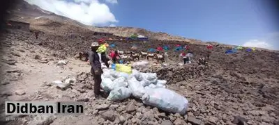 کوهنوردنماها بلای جان محیط‌زیست/ «کوه زباله» ۴.۵ تنی از دماوند جمع‌آوری شد