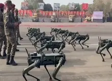 رژه سگ‌های ربات در ارتش هند+فیلم
