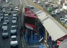 جان باختن یک مأمور ناجا در تصادف B.R.T
