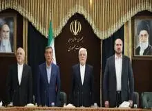  منصوریان، عارف و ظریف در مراسم معارفه معاون اجرایی رئیس جمهور+عکس 