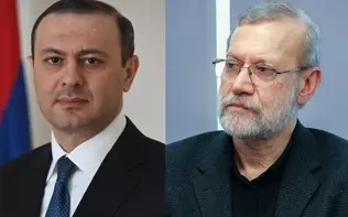 رایزنی دبیر شورای امنیت ملی ارمنستان با لاریجانی