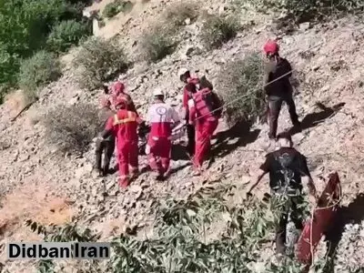 نجات معجزه آسای زن باردار سقوط کرده به دره ۱۵۰ متری امامزاده داود