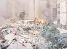 اولین تصاویر از حمله هوایی اسرائیل به پایتخت لبنان / کشته شدن ۵ نفر از جمله یک فرمانده حزب‌الله + فیلم 