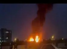 مهار آتش‌سوزی انبار لوازم آرایشی در شهر ری