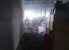  طبقه سوم بیمارستان بهارلو آتش گرفت