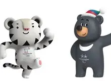 ببر سفید و خرس سیاه نماد بازی‌های المپیک زمستانی ۲۰۱۸
