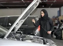 اولین زن تعمیرکار خودرو در امارات+تصاویر 